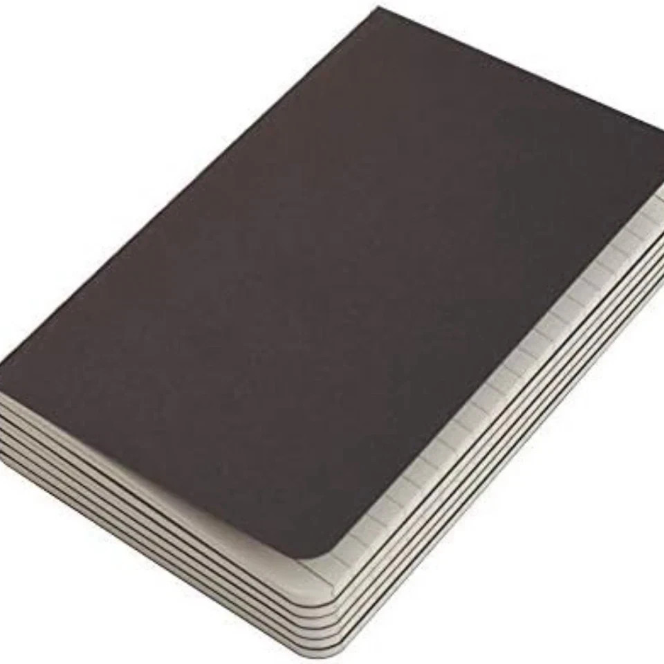 Pocket Notebook, 4 Pack Thin Cover Small Notebook for Black Cover Ruled Paper