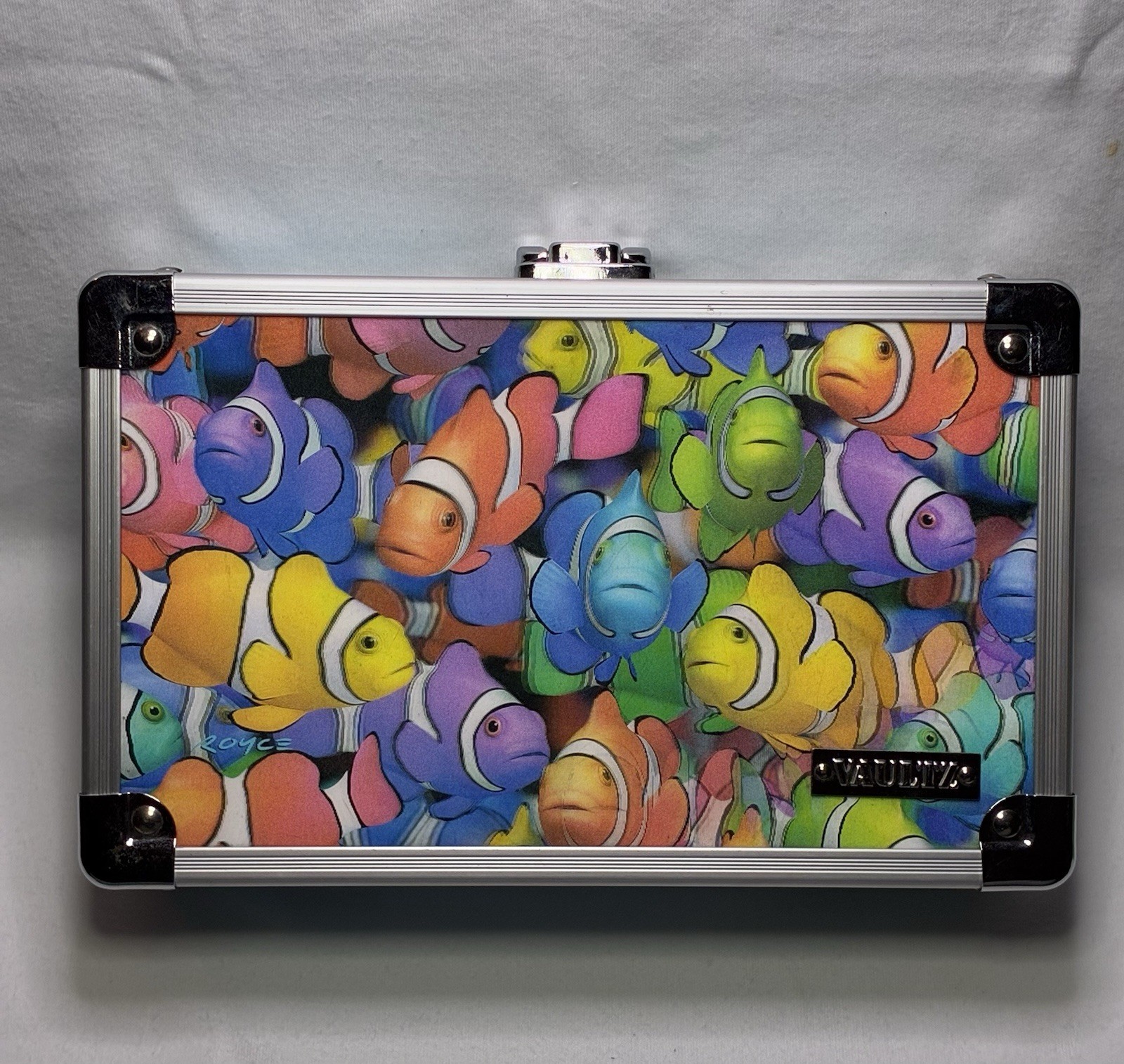 Vaultz Lockable Pencil Case Box Colorful Clownfishes School Carrying Case No Key