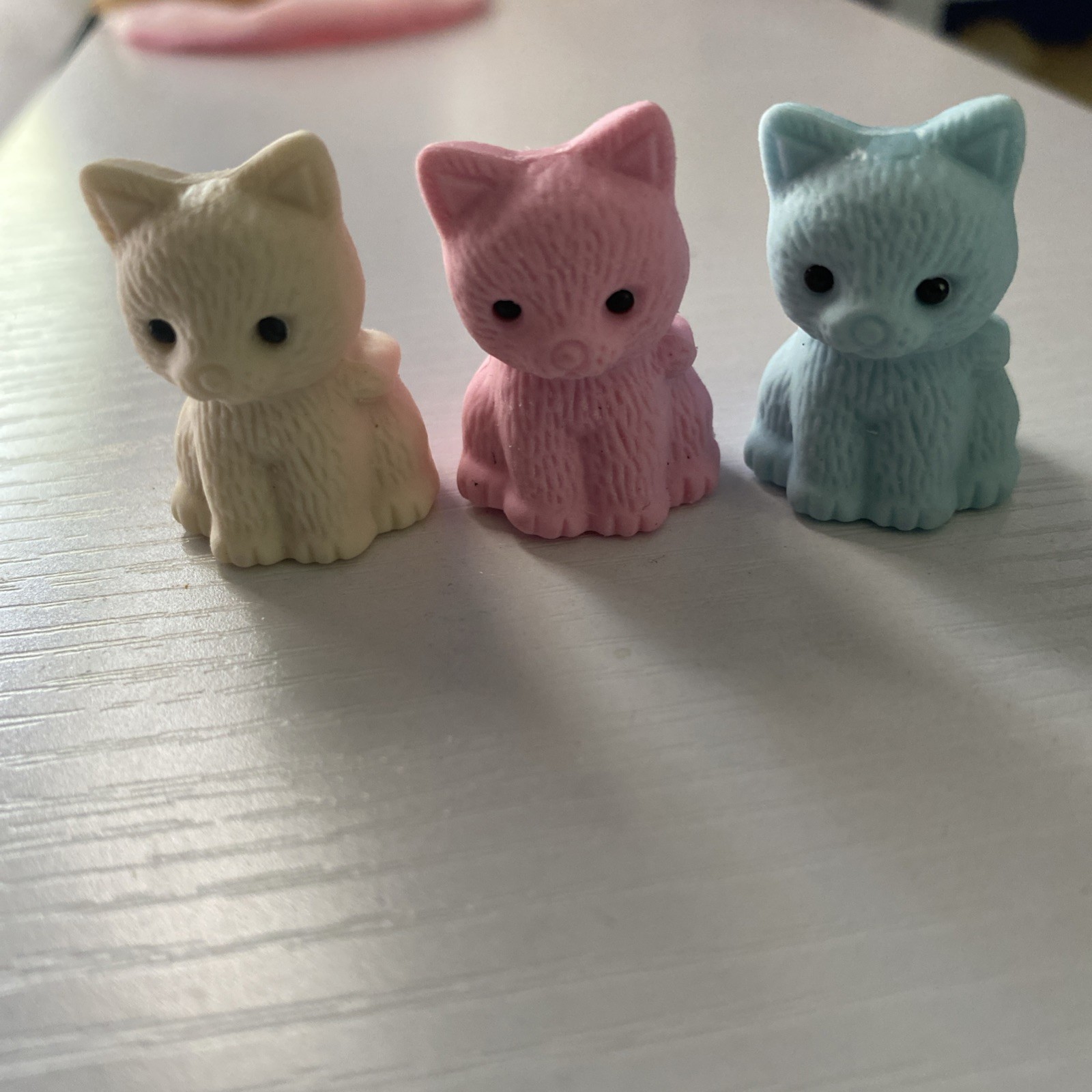 Japanese Kawaii 3Pc Kitty Cat Eraser Set – Kids Collectible School Supplies
