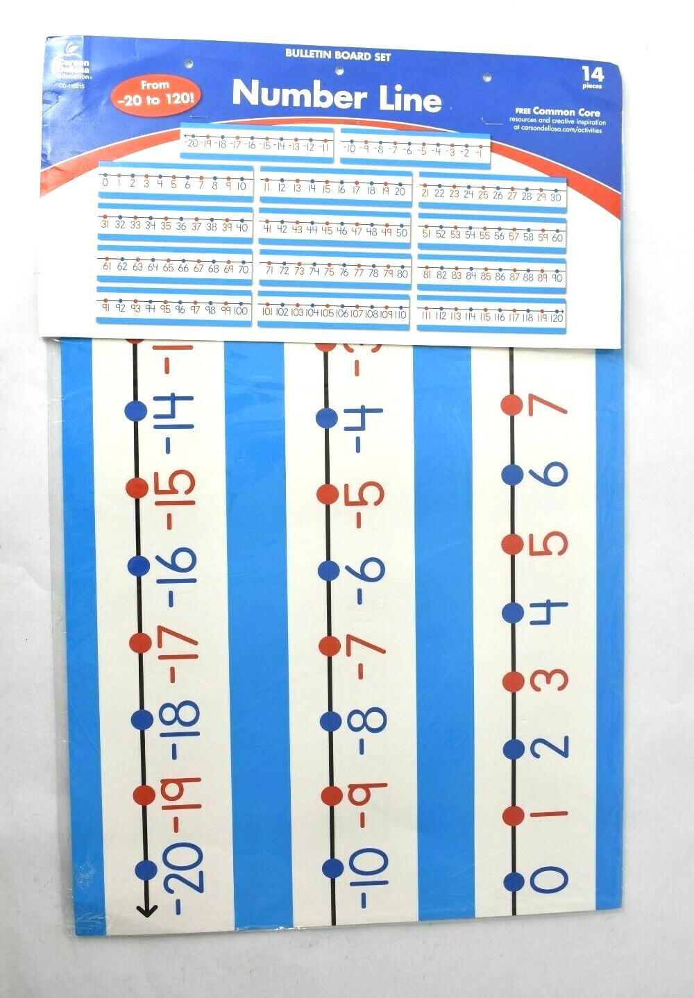 Carson Dellosa Education CD-110215 Number Line Bulletin Board Set 14 Piece