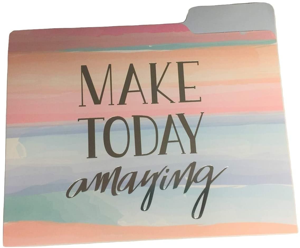 Carolina Pad 3 Tab File Folders ~ Silver Lining (Life is Pretty Good; 12 Folders