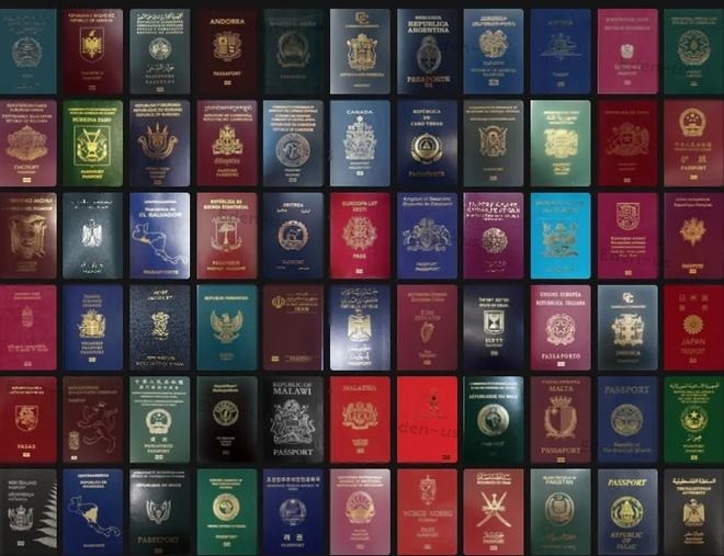 Travel Passport Notebook Imitation Movie Props 45 Countries Design for Students
