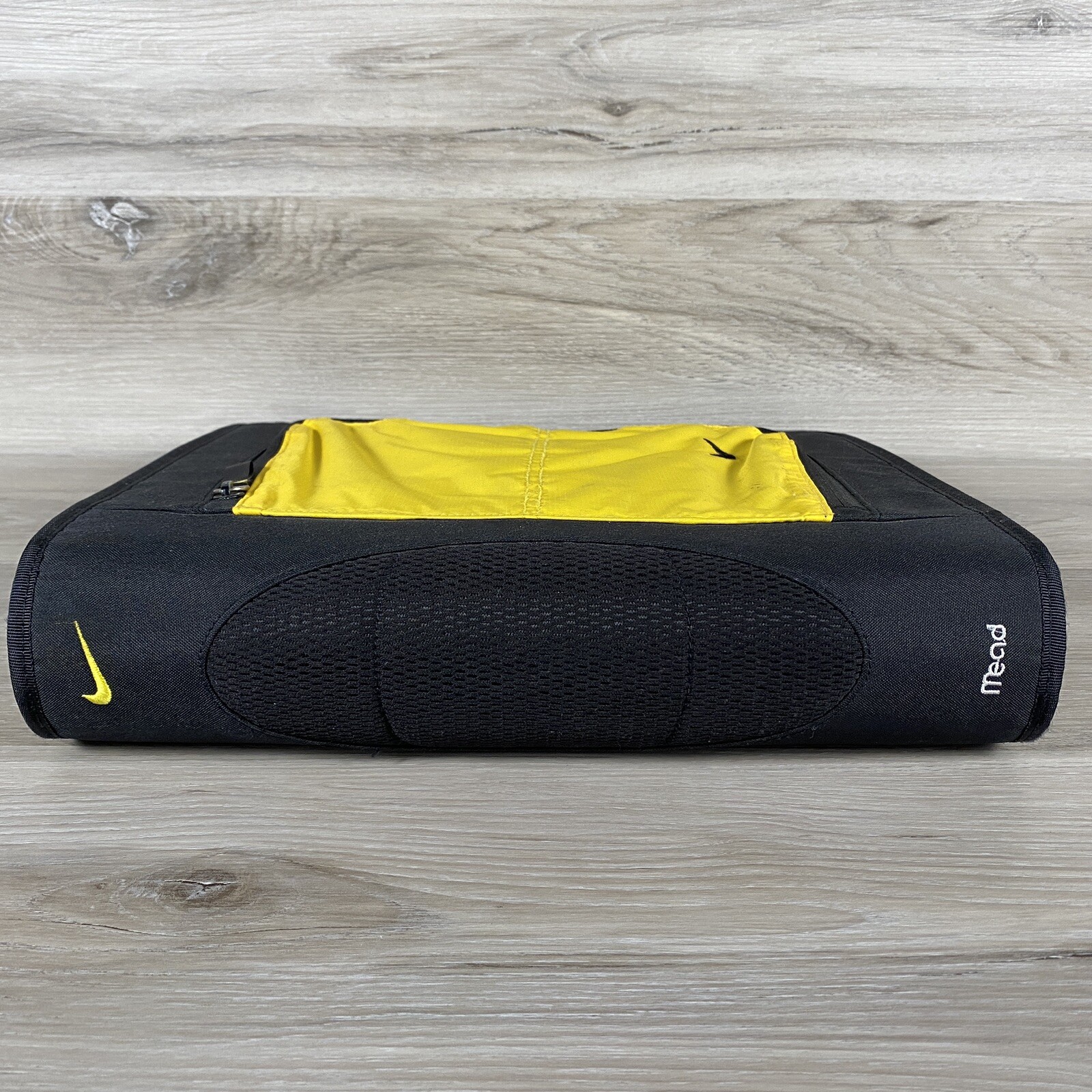 Vintage Nike Mead Black & Yellow 3-Ring Trapper Keeper Binder Embroidered