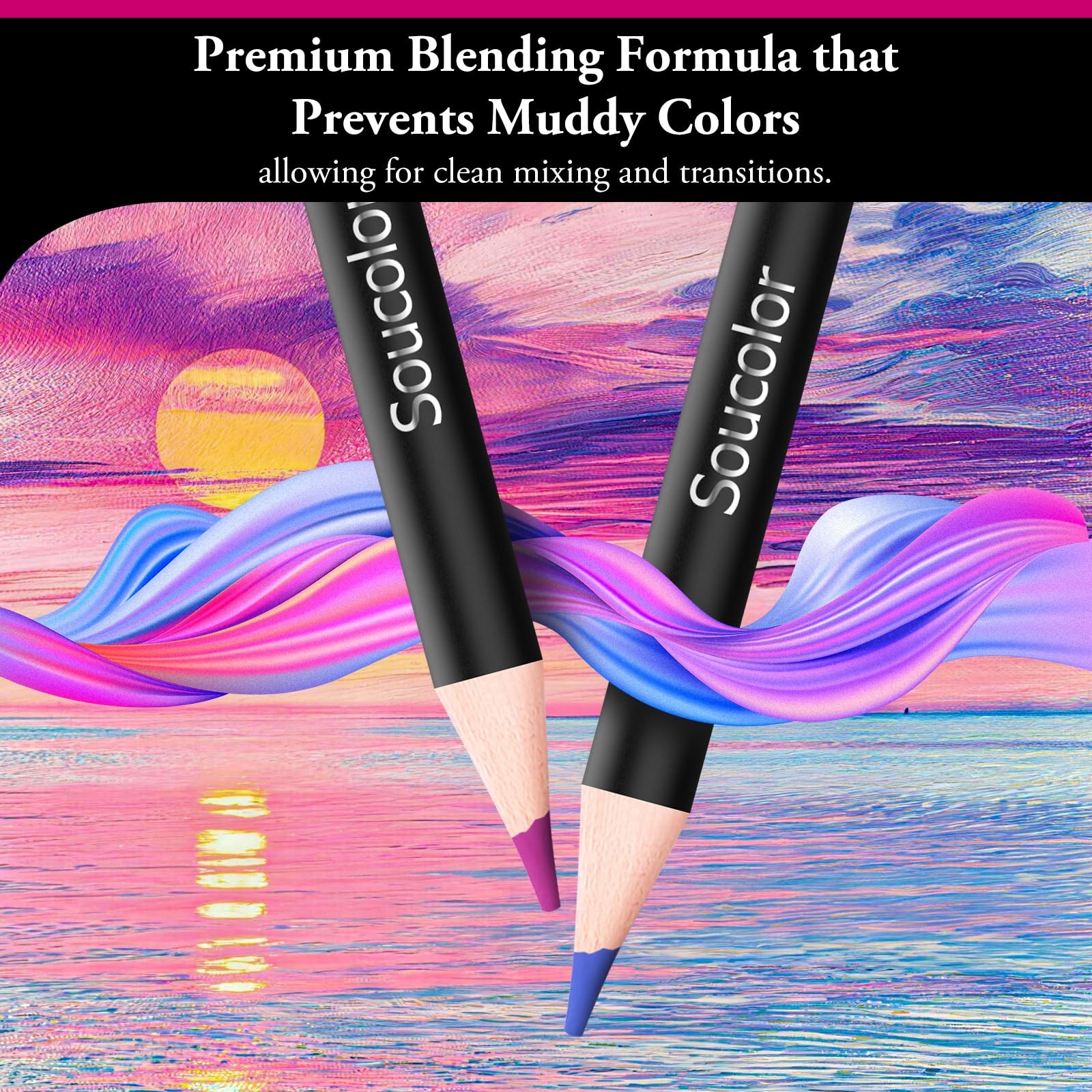 Soucolor 72-Color Colored Pencils for Adult 1 Count (Pack of 72), Multicolor