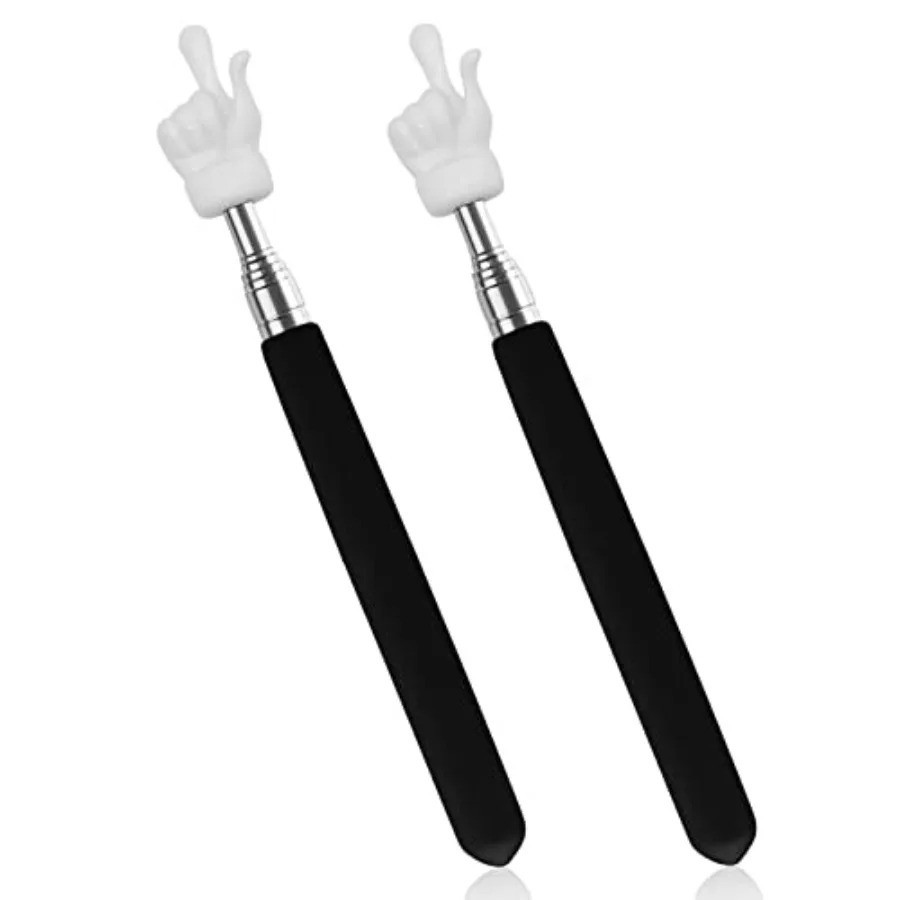 2Pcs Telescopic Teachers Pointer, Extendable Hand Pointer Finger Pointer Stick