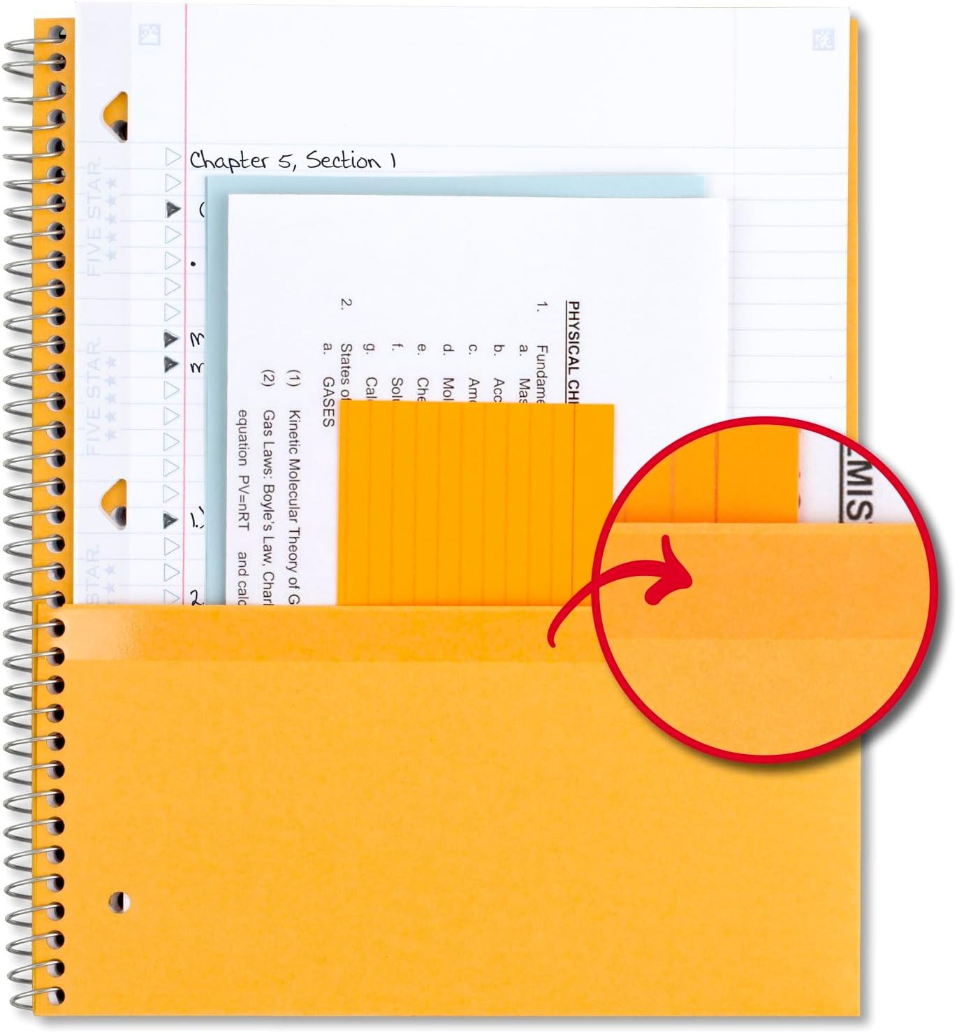 Spiral Notebook + Study App, 1 Subject, College Ruled Paper, 8-1/2″ x 11″, 100 S
