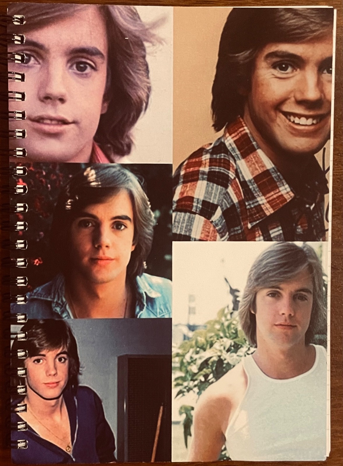 Shawn Cassidy Photo Collage Notebook Spiral Bound 120 Lined Pages Novelty Gift