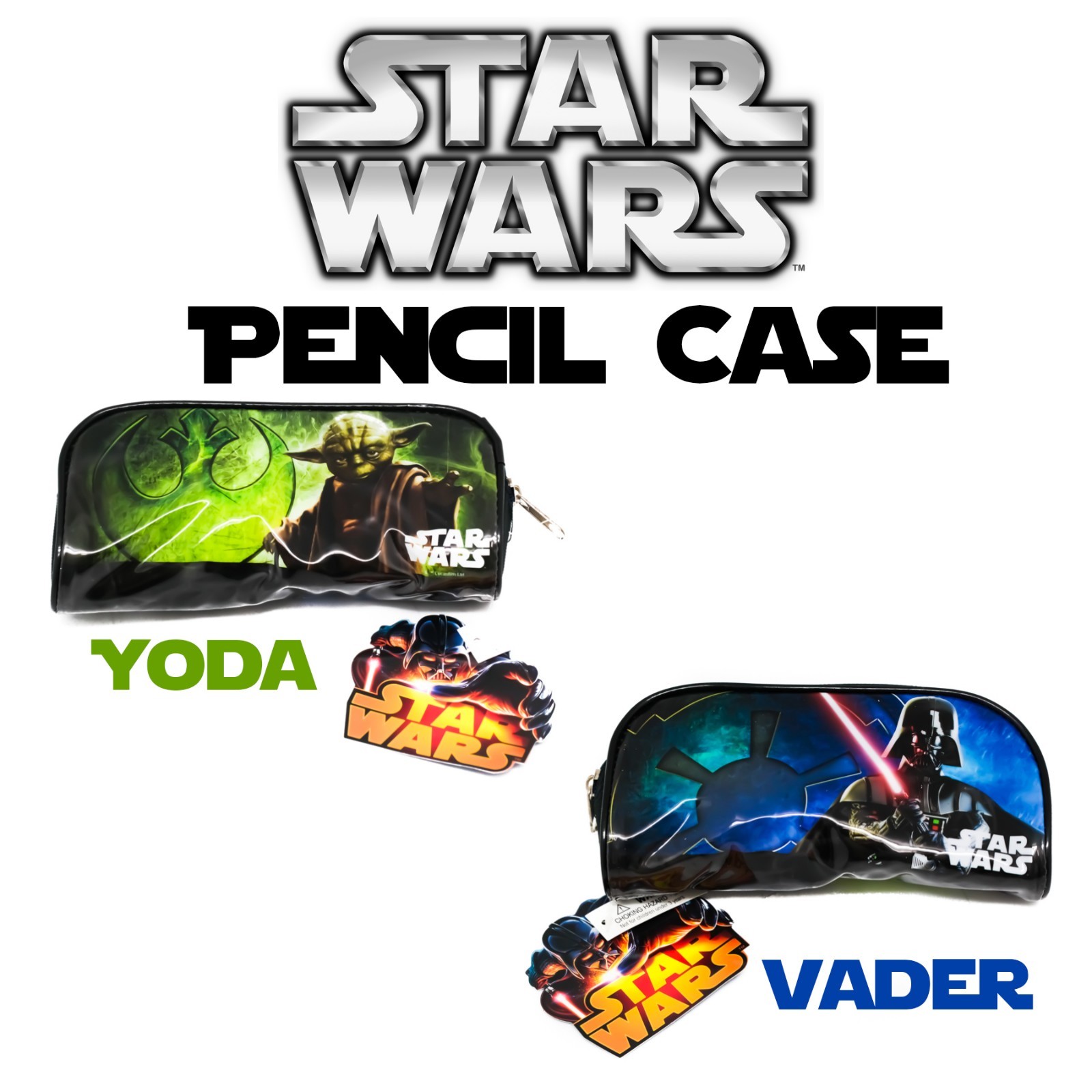 NEW Star Wars Pencil Pouch Yoda Darth Vader Jedi And Sith Masters Back To School