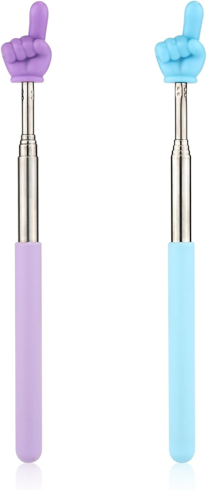 2pcs Retractable Teachers Pointer Sticks, Telescopic Finger Teachers Pointer …