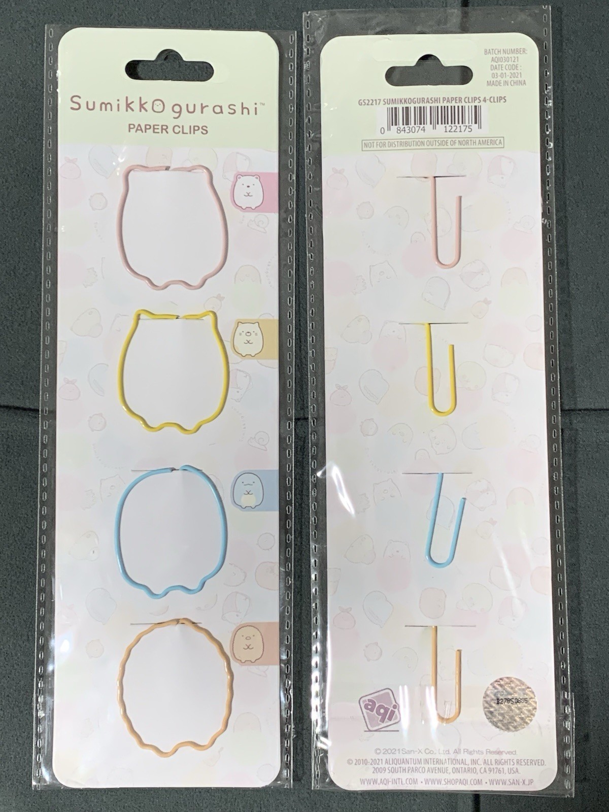 Kawaii San-X Character Shaped Paper Clips 4 PC FREE SHIPPING
