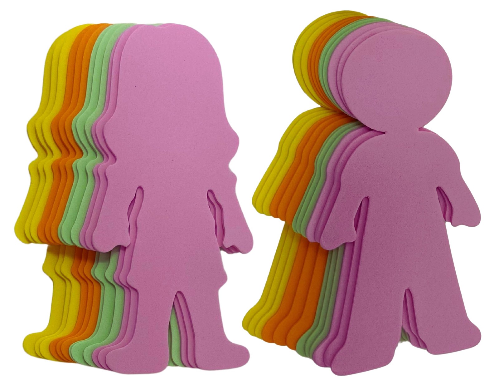 Foam People Cutouts Kids Shapes Classroom Bulletin Board Decor 6 Inch 24 PCS