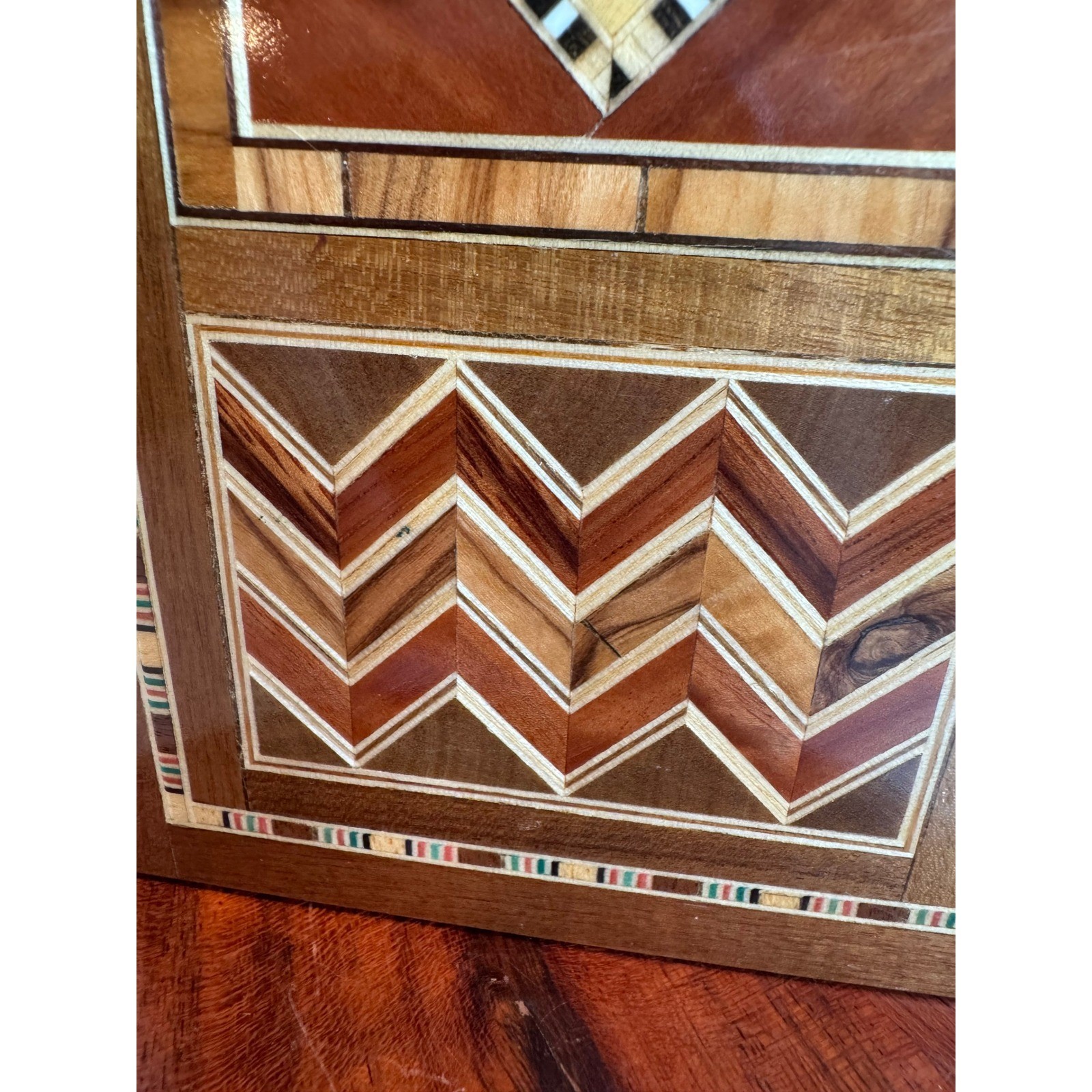 Vintage Syrian Marquetry Wood Inlaid Address Book Mosaic Handmade Wood Book