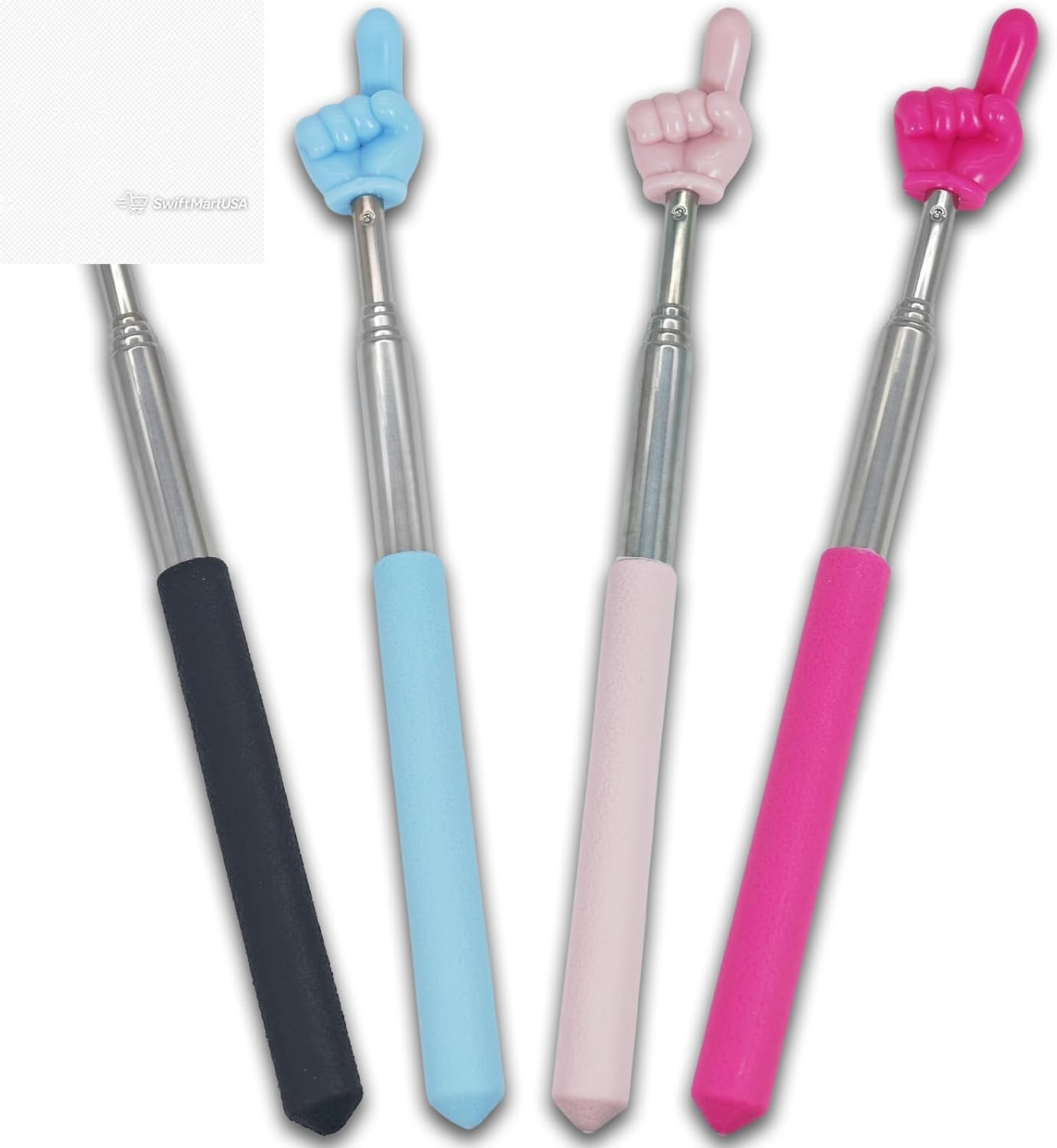 4x Telescopic Pointer Stick Retractable Teacher Classroom Presentation Whiteboar