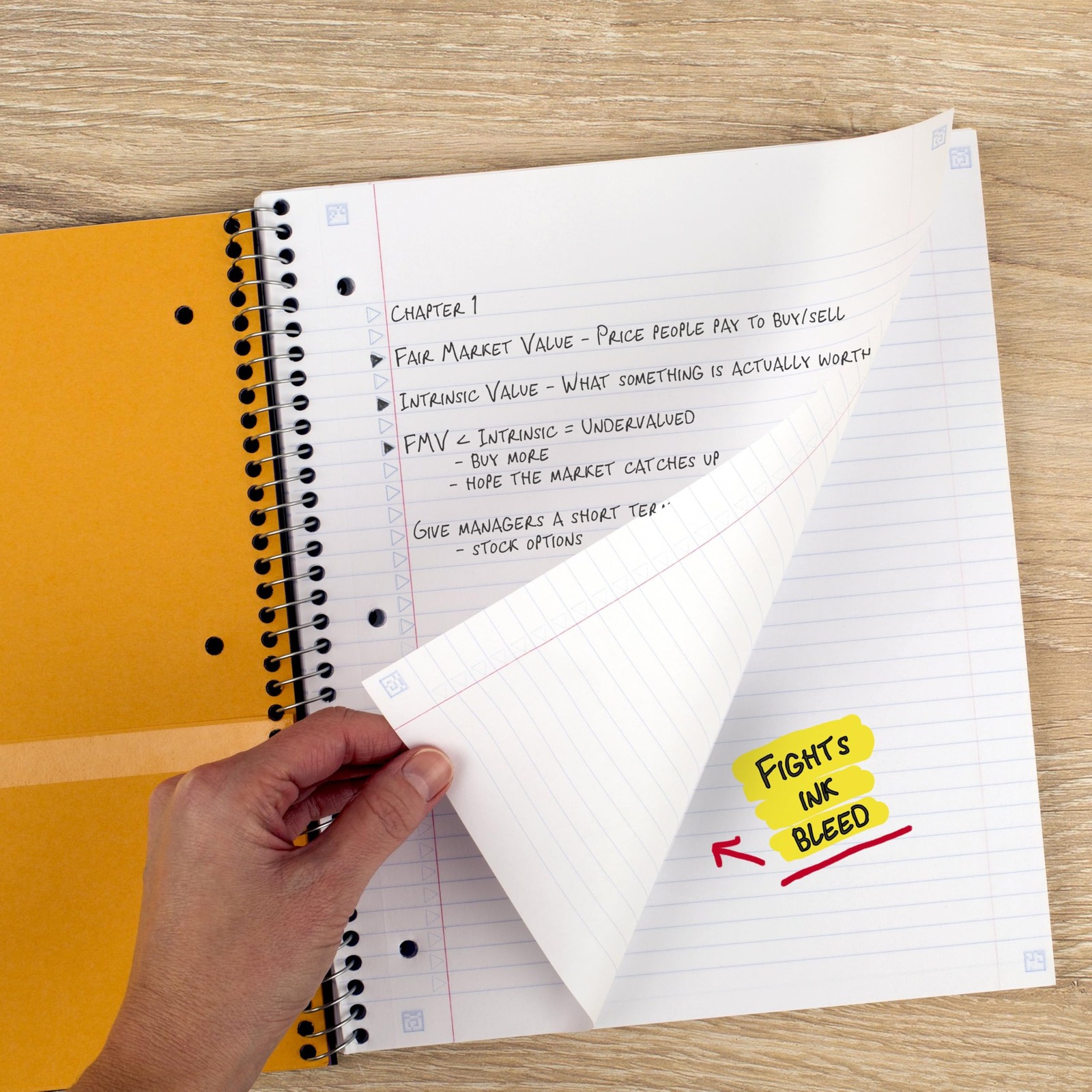 Five Star Spiral Notebook + Study App, 3 1 Count (Pack of 1), Fire Red