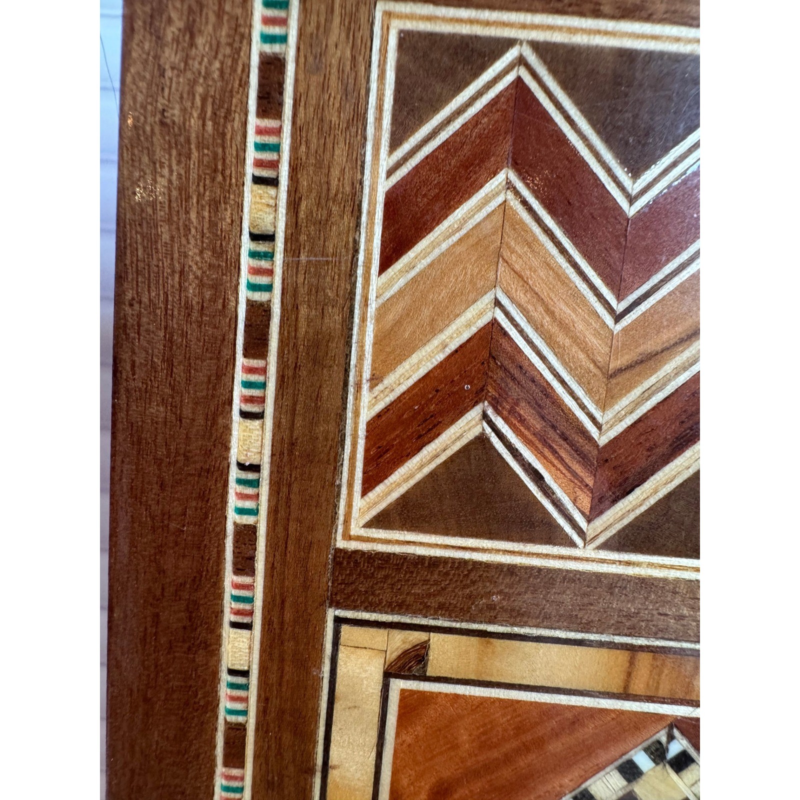 Vintage Syrian Marquetry Wood Inlaid Address Book Mosaic Handmade Wood Book