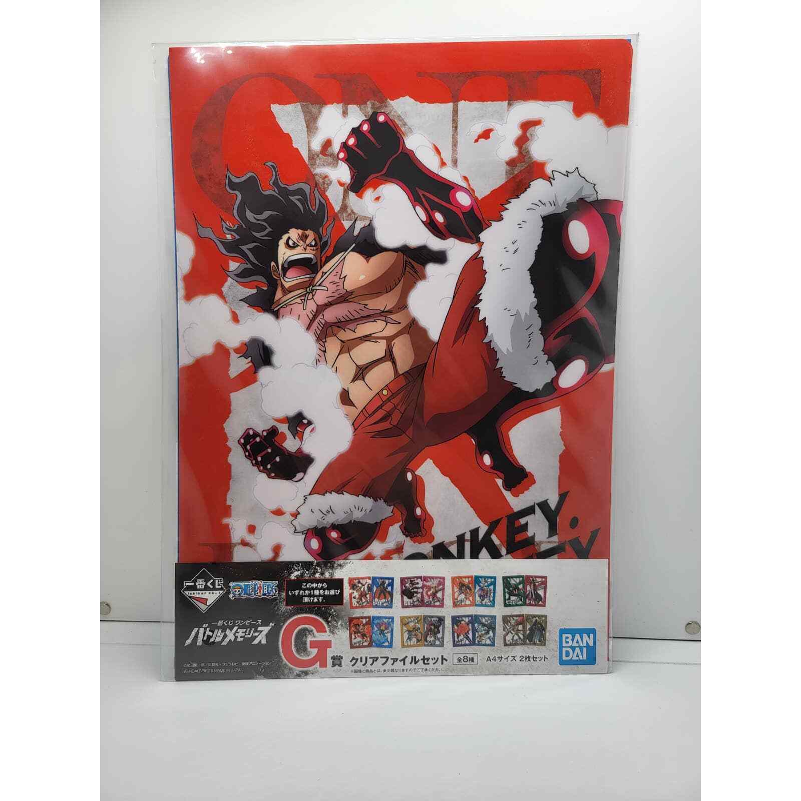 One Piece Bandai Anniversary A4 Clear File Folder Monkey Luffy / US SELLER