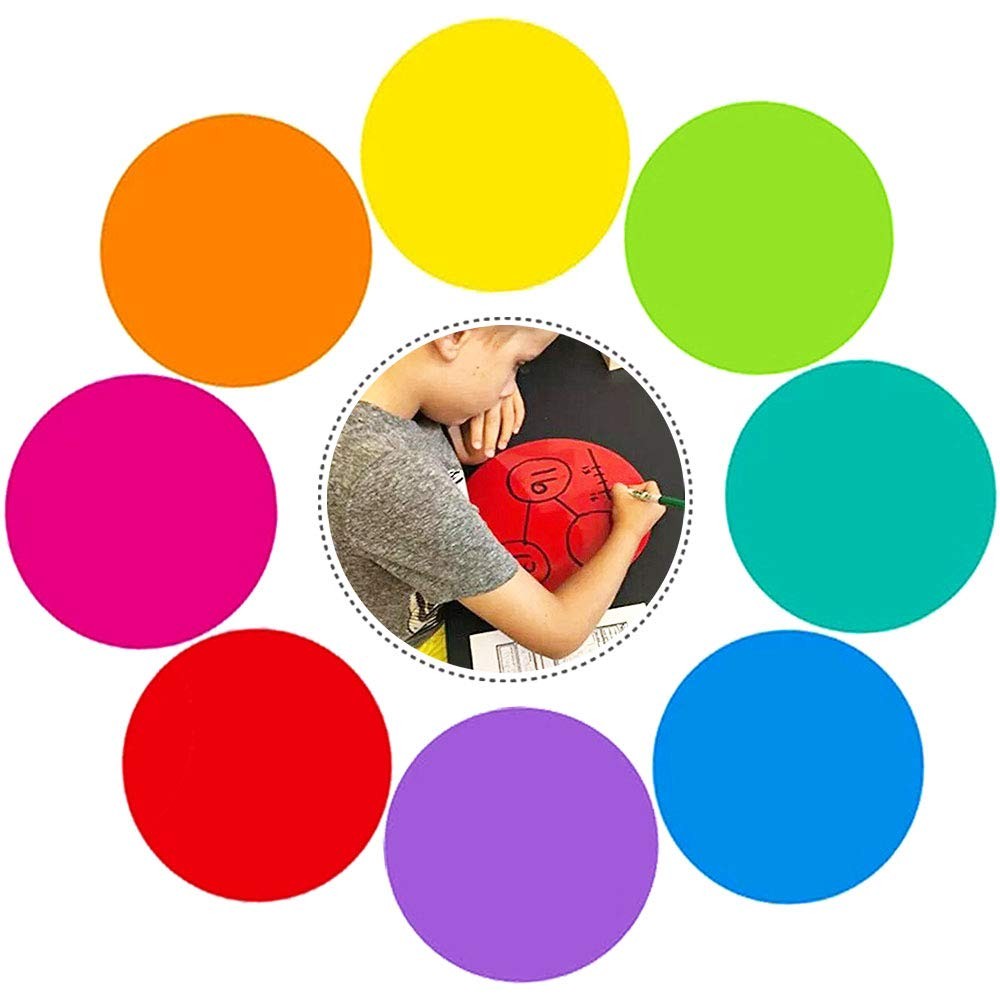 Dry Erase Dots Circles,11 Inch Removable Vinyl Dot Wall Decal,Colorful Circle…