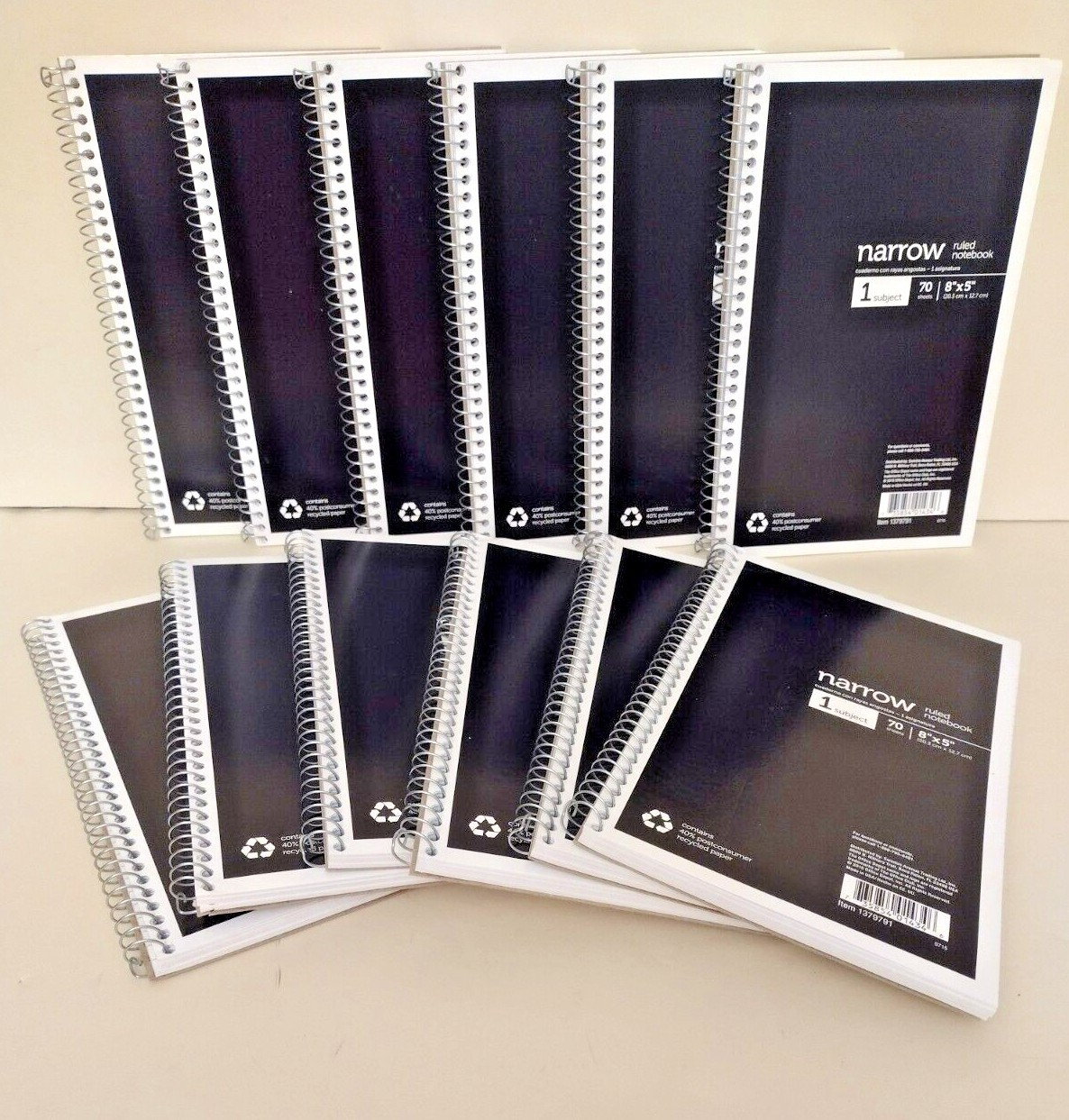 Office Depot 8 x 5, Spiral 1-Subject NOTEBOOK, Narrow Rule, 70 Sheets, 3-6-12 pk