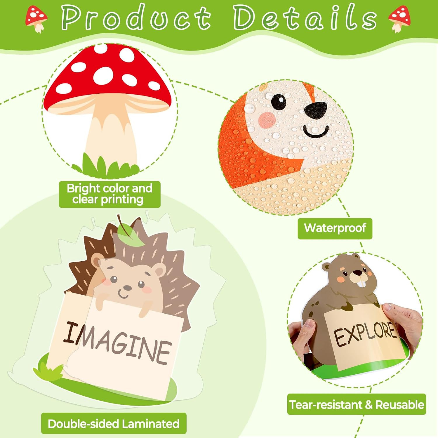 Woodland Bulletin Board Set Jungle Forest Classroom Decorations Fall Learning Is