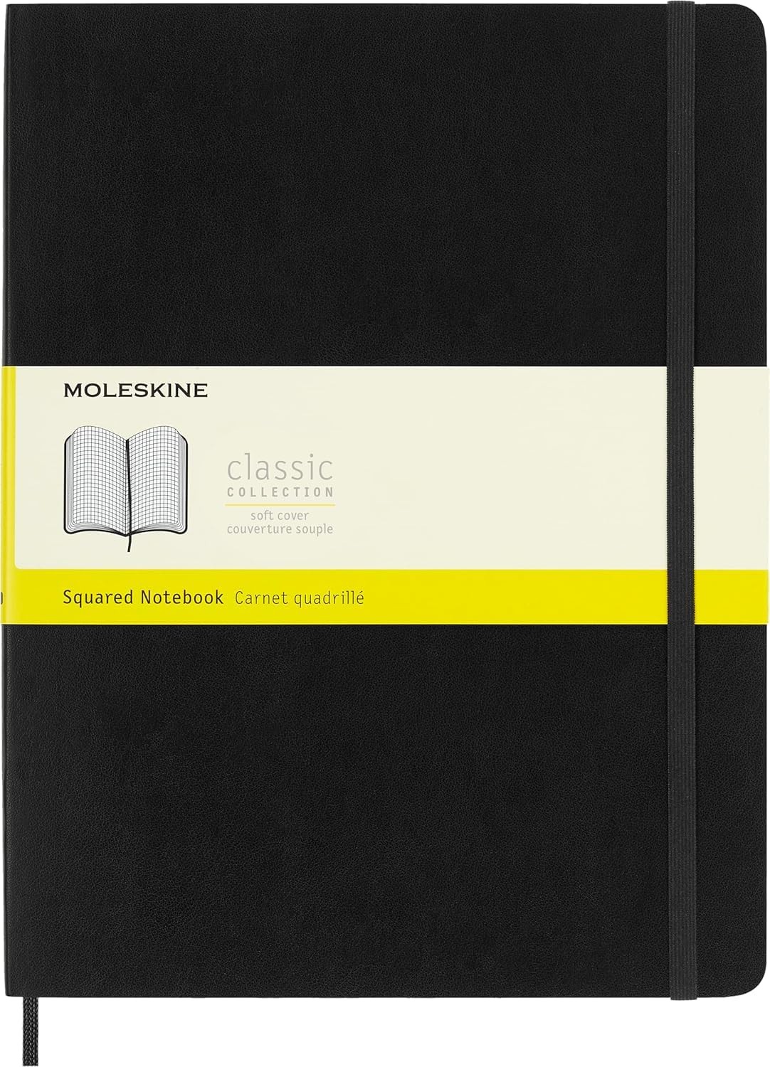Moleskine Classic Notebook, Soft Cover, XL (7.5″ x 9.5″) `x-large, Black