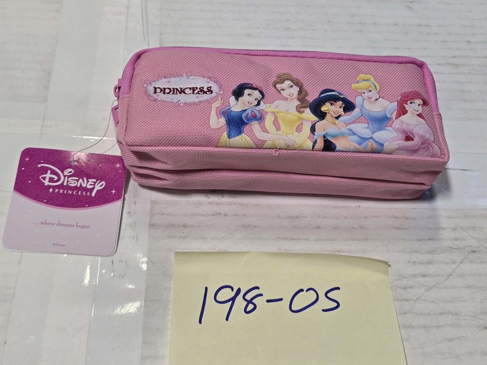 Disney Princess Kids Pencil Case Pink Girls School Bag Zipper Cartoon Print