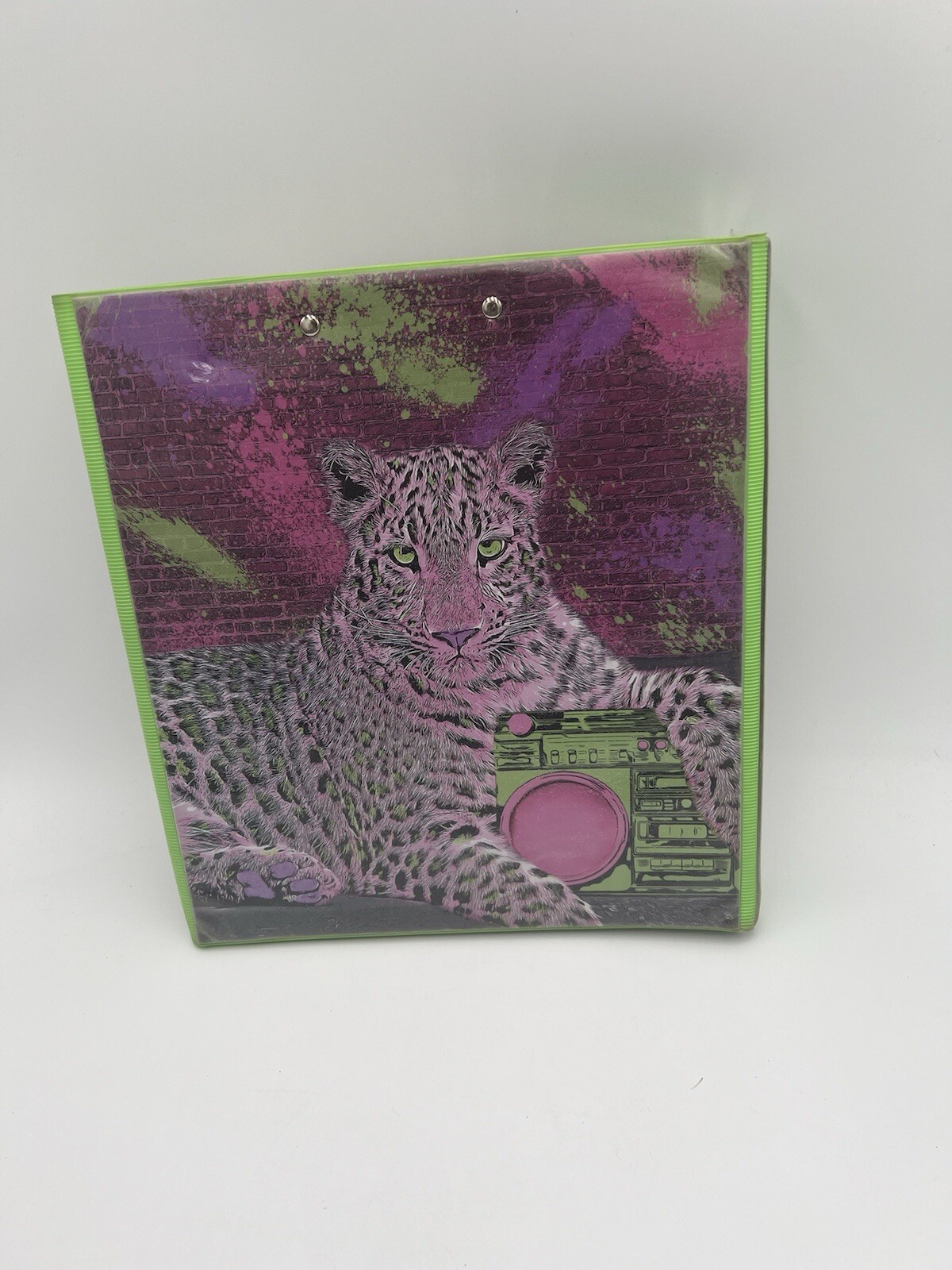 Trapper Keeper Binder Portfolio Folder 2021 Mead Retro Leopard Boombox Purple