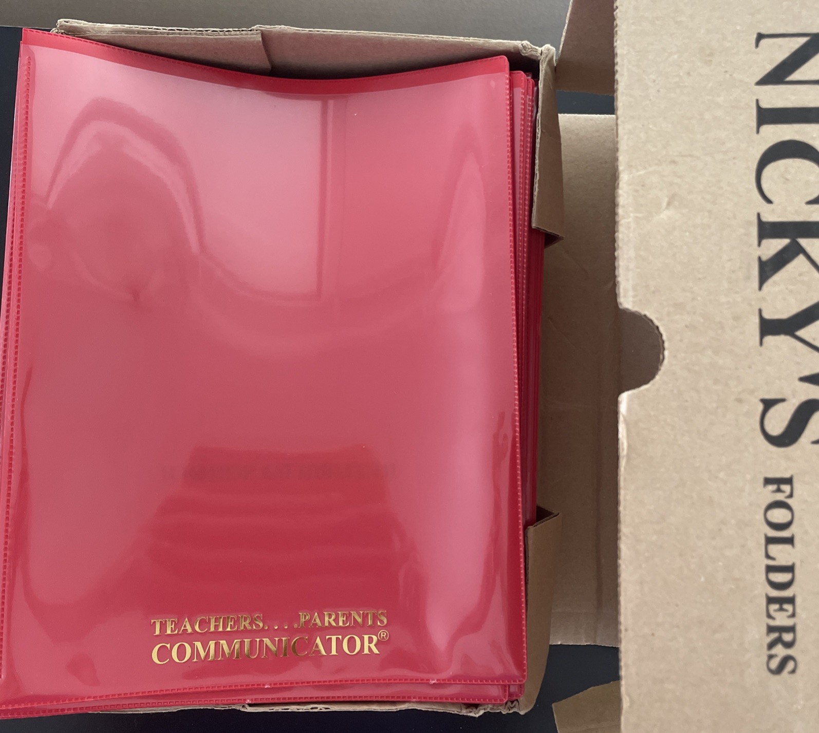 Nicky’s Folders Lot of 50 Red Teachers Parents Communicator New Open Box Pockets