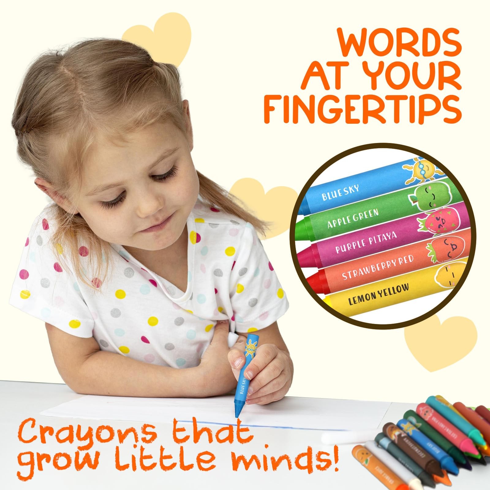 TinyGeeks Jumbo Crayons (18 Colors) – Non-Toxic, Washable Multicolor