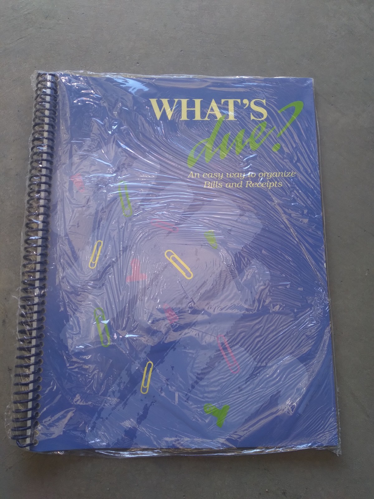 What’s Due? Budgeting Booklet Book Easy way to Organize Bills & Receipts NEW