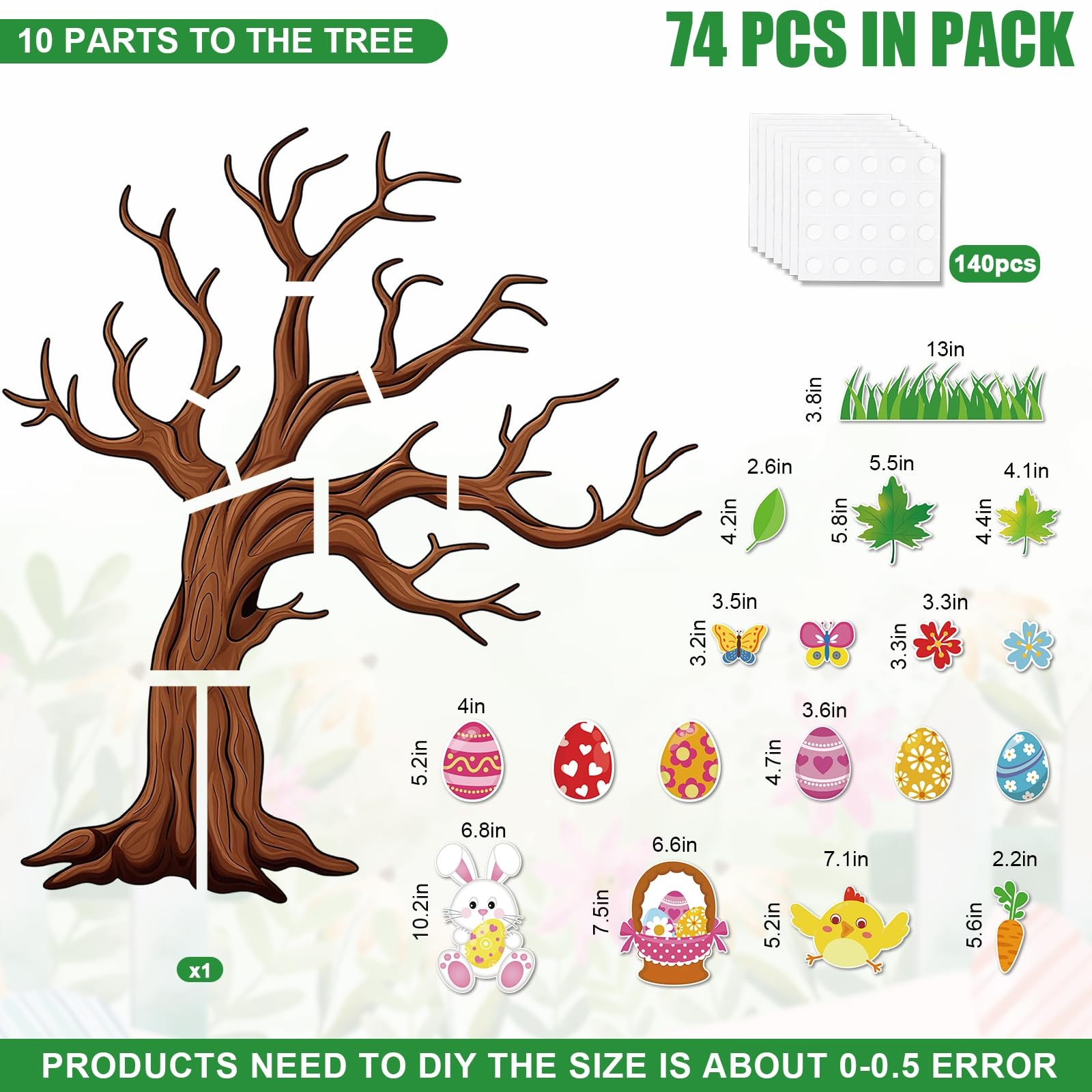 Easter Classroom Tree Bulletin Board Decorations Spring Bunny Rabbit Egg Flower