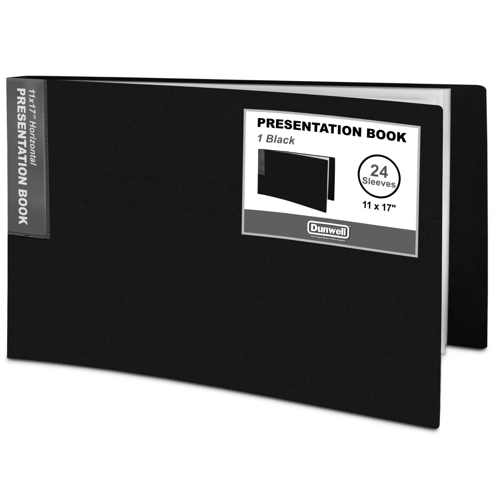 Dunwell 11×17 Portfolio Binder (Black, Horizontal), 11×17″, Black