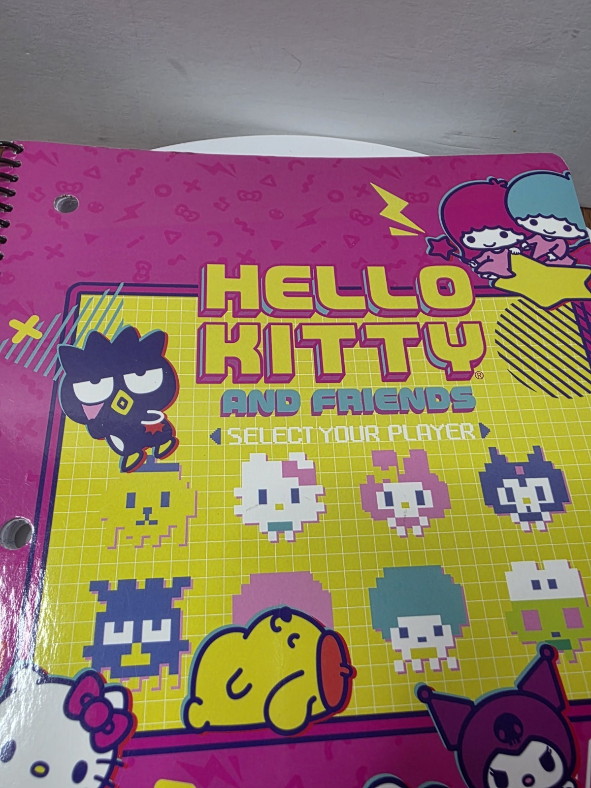 HELLO KITTY and FRIENDS Spiral Notebook 10.5″ x 8″ Kawaii Arcade College Ruled