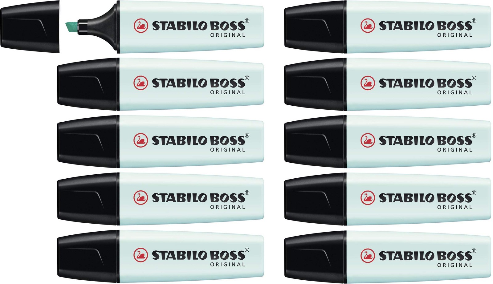 Highlighter – STABILO BOSS ORIGINAL Pastel – Pack of 10 – Touch of Turquoise