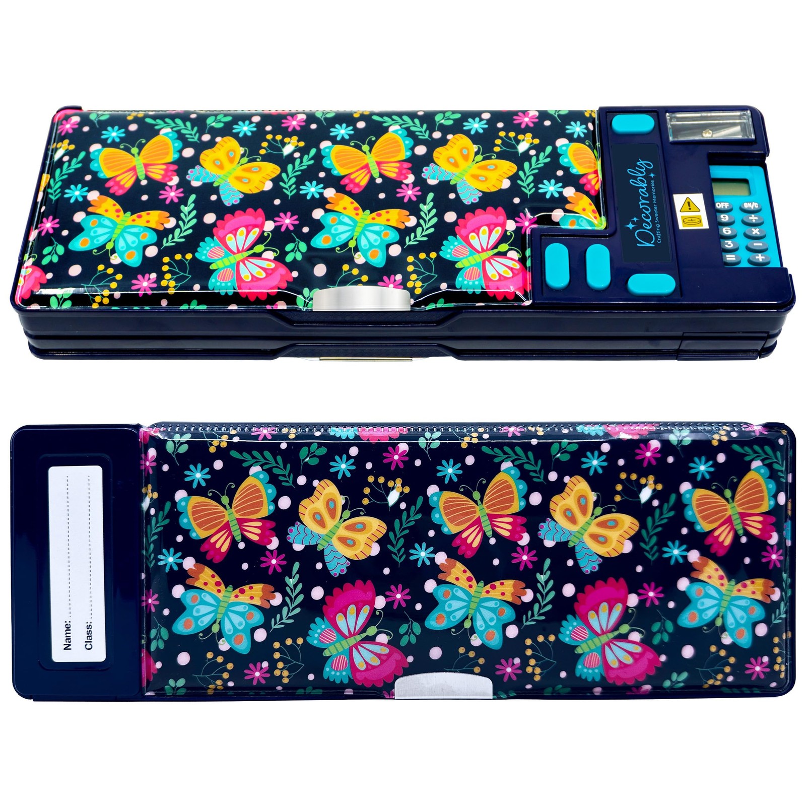 Decorably Pop Up Butterfly Multifunctional Pencil POPCARRY, RAINBOW – BLACK