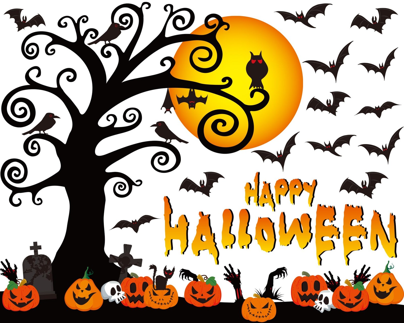 Large Happy Halloween Bulletin Board Set Classroom 13.8″L x 11.8″W, Black