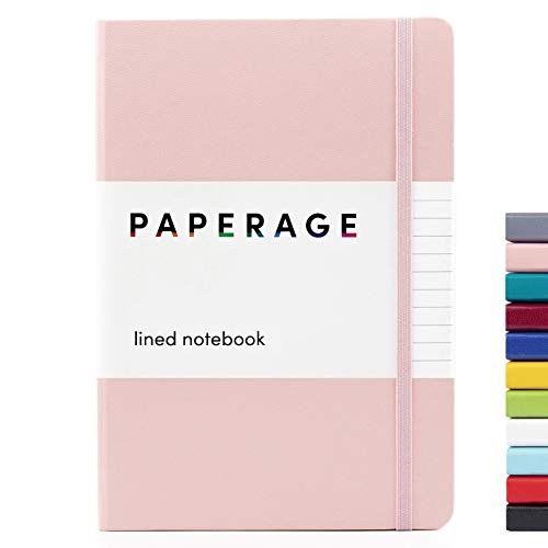 Lined Journal Notebook, Hard Cover, Medium 5.7 X 8 inches, 100 gsm Thick Blush