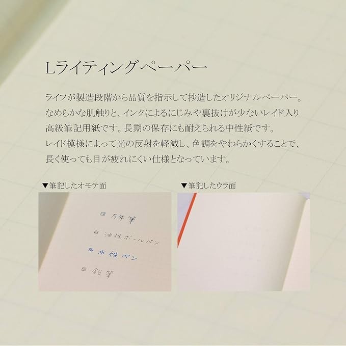 LIFE Notebook [A4] Noble Note Selection Grid Type N31 100 Sheets NEW from JAPAN