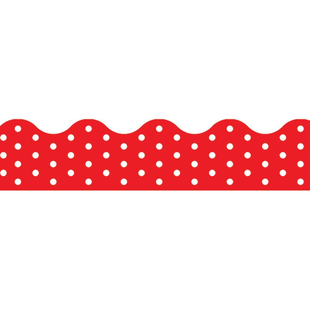 Polka Dots Red Terrific Trimmers, 39 ft Trend Enterprises Inc. T-92663
