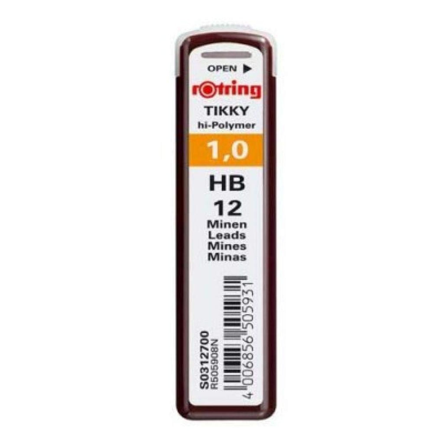 rOtring Replacement Leads for Tikky Mechanical Pencils, 1.0 mm, Hard Black (H…