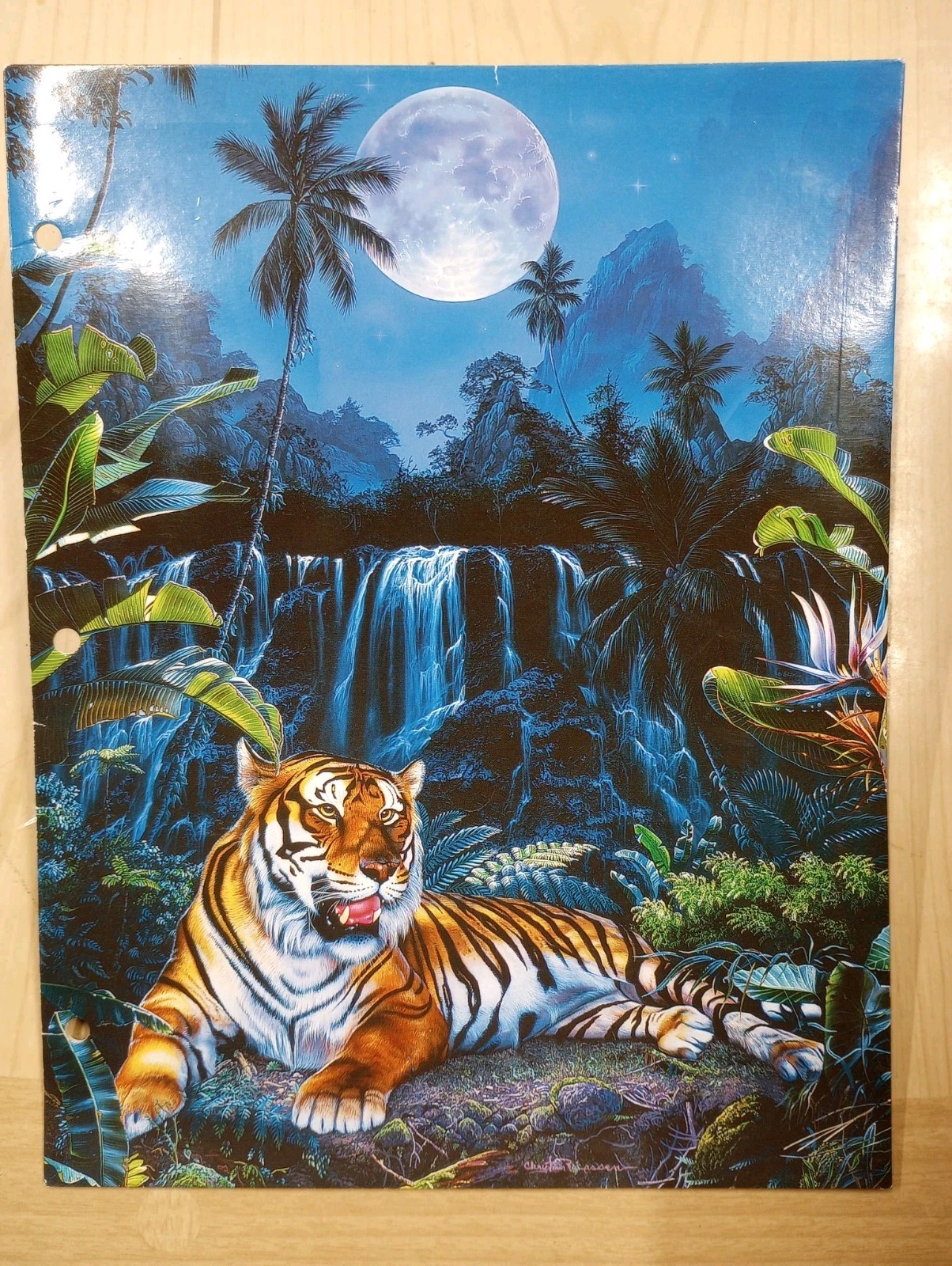 Christian Riese Lassen Eyes of the Tiger Vintage New Old Stock Graphic Folder