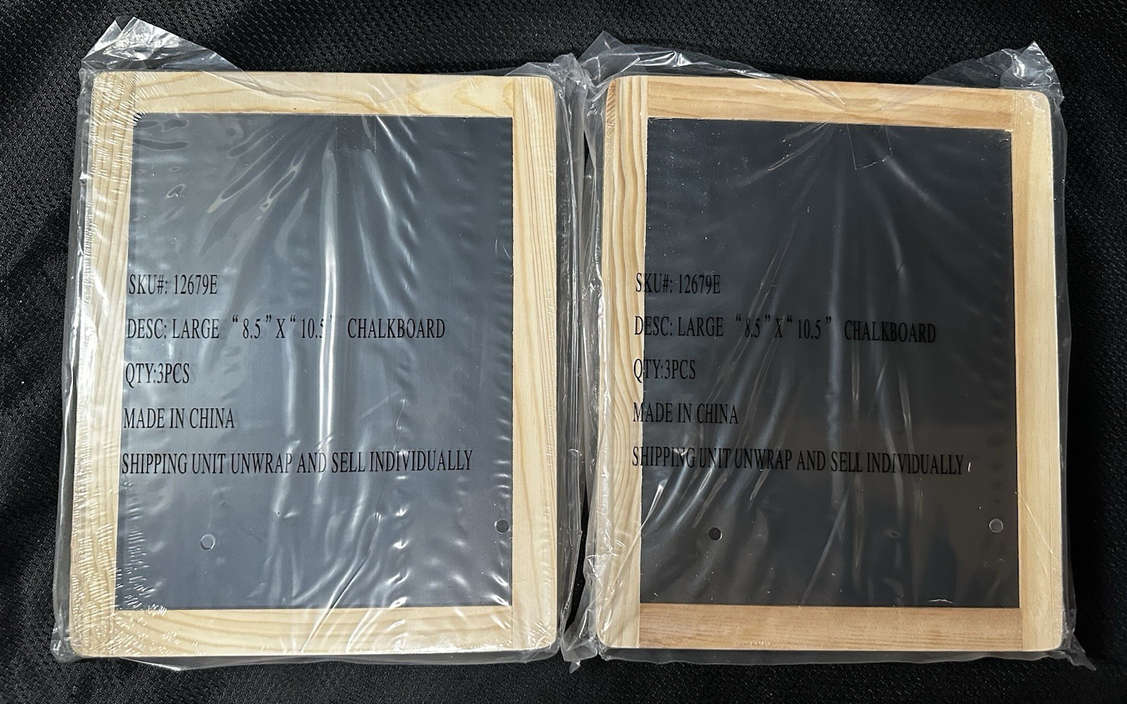 Chalkboards Lot Of 6~New In Package~Natural Wood Finish 10.5”x8.5” Educational