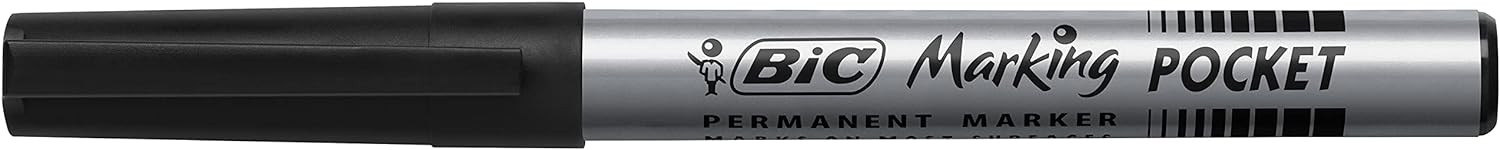 Bic Marking Permanent Markers Fine Tip Black 12 Box Black 12 count (Pack of 1)