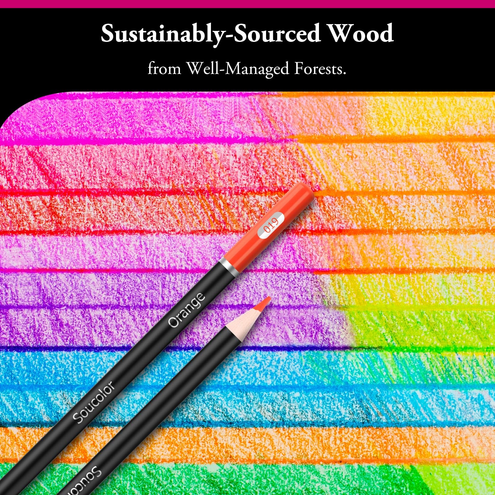 Soucolor 72-Color Colored Pencils for Adult 1 Count (Pack of 72), Multicolor