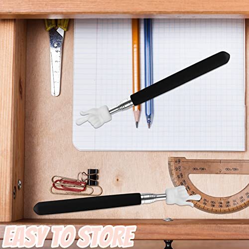 2 Pack Retractable Teacher Pointer Extendable Finger Pointer Stick for Classroom