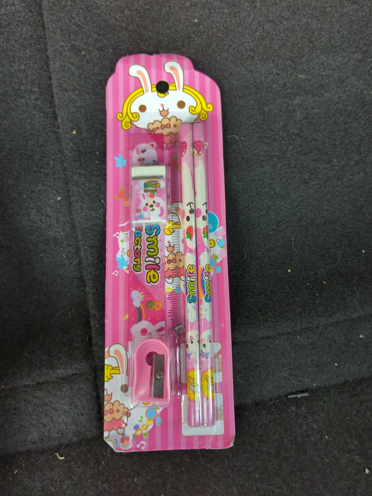 Smile FactoryStationary Set 5 Pcs Pencils Ruler Free Tracking Pink US Seller New