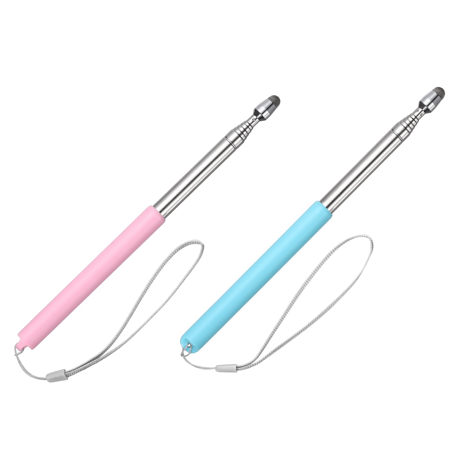 2Pcs, Pointer Finger Stick 39.4″ Retractable Teacher Pointer Pink Blue